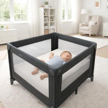 Imagem de Colchão Chiqueirinho de Bebê 100cmx70cm Lino Confort Um Lado Impermeável