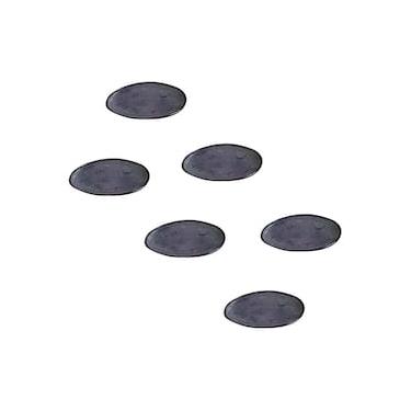 Imagem de Conjunto de Pratos de Sobremesa Ovais Porto Brasil Orgânico Titanium 22,5cm - 6 peças