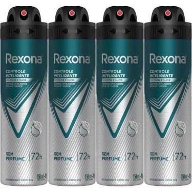 Imagem de Kit Desodorante Aerosol Rexona Men Sem Perfume 150ml - 4 Unidades