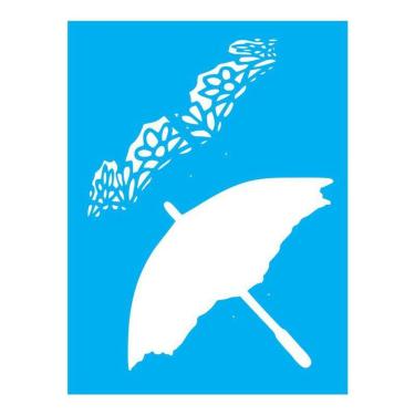 Imagem de Stencil Tamako Guarda-Chuva - 15X20Cm - Ref A2183