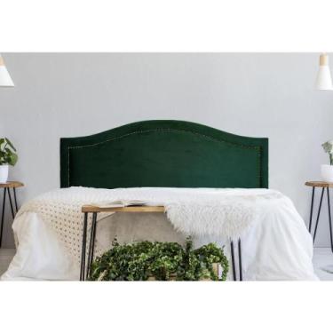 Imagem de Cabeceira King Estofada para Cama Box, Modelo Curva Luxo com Tachas 1,