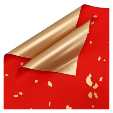 Imagem de Material de embrulho de buquê de papel de flor rosa para presente, 20 peças, estilo coreano, papel dourado polvilhado a ouro, papel de embrulho ouYa, buquê de flores, papel de embrulho para florista