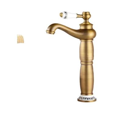 Imagem de Torneira Vintage De Cobre Para Lavatório Moderna Com Furo Único Para B