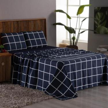 Imagem de Lençol Casal 4 Peças Micropercal 400 Fios Estampa Levi - Shopping Home