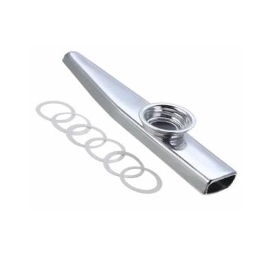 Imagem de Kazoo Metal + 6 Peliculas Instrumento Musical Sopro - RVN Musical