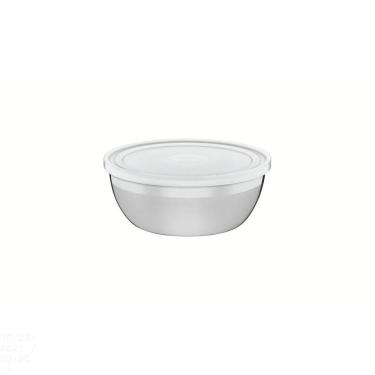 Imagem de Pote Redondo Tramontina Freezinox Em Aço Inox Com Tampa Plástica 14 Cm 0,8 L Tramontina