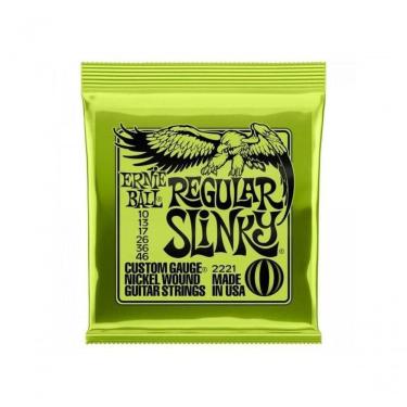 Imagem de Encordoamento Para Guitarra 0.10 Niquel Regular Slinky 2221 Ernie Ball