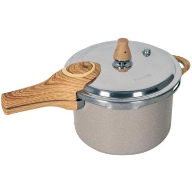 Imagem de Panela de Pressão Brinox Ceramic Life Pressure Indução Antiaderente 4,2 Litros Areia