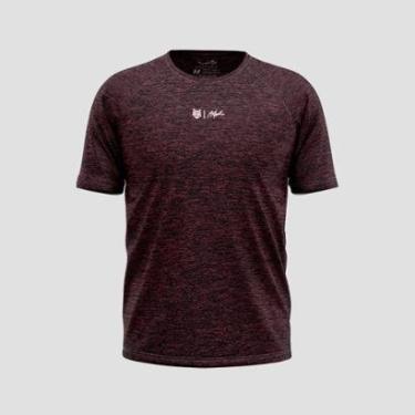 Imagem de Camiseta Masculina Dry Esportiva Academia Elite Vinho Alpha Co-Masculino