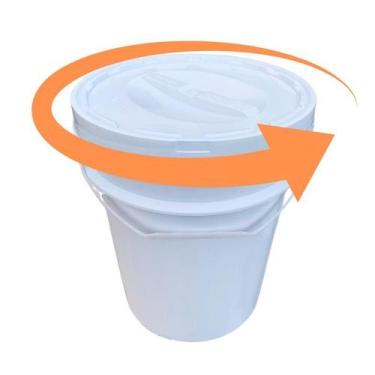 Imagem de Balde Plástico 20L Tampa Rosqueavel Para Salgados - Nastripack