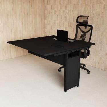 Imagem de Plataforma Dupla de Acoplar para Escritório com Estrutura Metálica 120