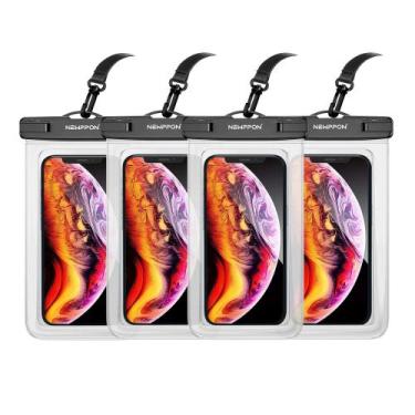 Imagem de Bolsa impermeável para telefone Newppon, pacote com 4 unidades IPX8, f