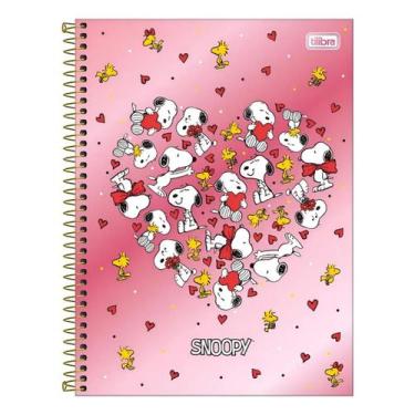 Imagem de Caderno Espiral Univ 10 Mat Snoopy Core 160 Tilibra Rose