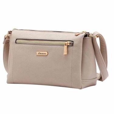 Imagem de Bolsa Feminina Elegante com Compartimentos Extras Chenson, Bege, UN