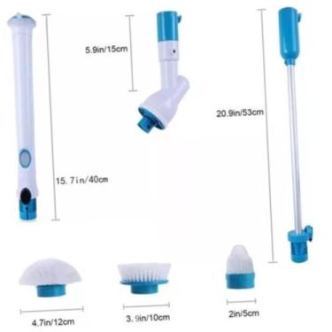 Imagem de Vassoura Elétrica Spin Scrubber: Ideal para Limpeza de Pisos, Banheiro
