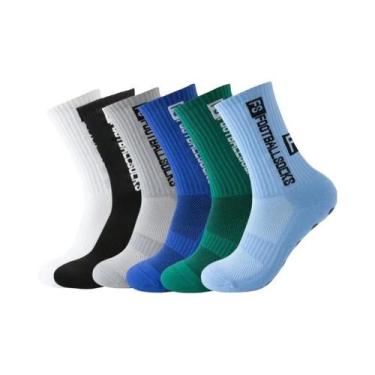 Imagem de Meias Masculinas Antiderrapantes Para Futebol, Rugby, 6 Pares, Com Ven