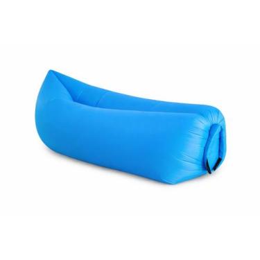 Imagem de Sofá Puff Espreguiçadeira Canoa Inflável Nylon Cor:Azul - JAC PACK, Az