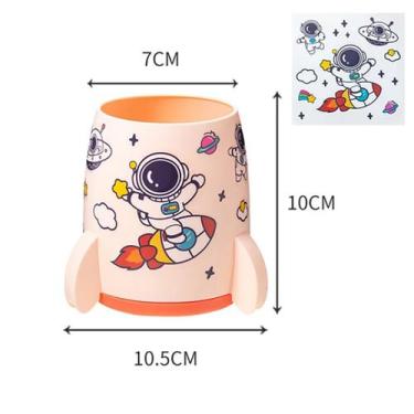 Imagem de Porta Lápis Organizador Foguete Porta Objetos com Adesivos - DY