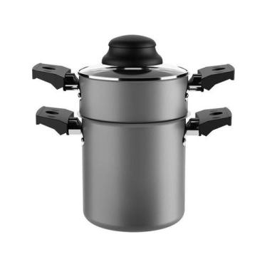 Imagem de Cuscuzeira 10CM 800ML Grafite Brinox