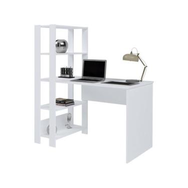 Imagem de Escrivaninha com Estante Match Branca - Artely, Branco
