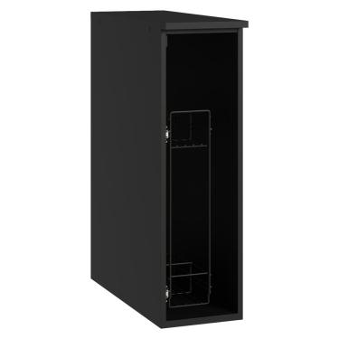 Imagem de Balcão Porta-Tempeiros 20 cm Suspenso Preto Nice Madesa
