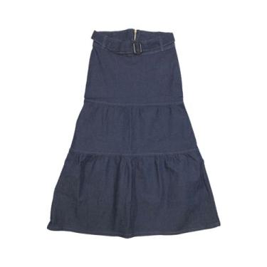 Imagem de Saia Jeans Longa Três Marias - Wju Jeans, Azul escuro, 46