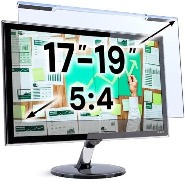 Imagem de VINTEZ Protetor de tela com luz azul para monitor de computador e laptop de 17, 17,1, 18,1, 19 polegadas – Película anti-UV com bloqueio de luz azul para PC desktop, filtro de proteção ocular, 38,9 cm