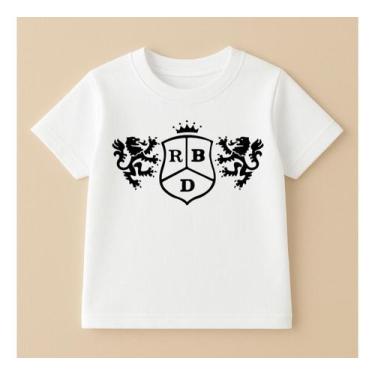 Imagem de Camiseta Infantil Rbd Rebelde Branca Logo Banda 100% Algodão - persona