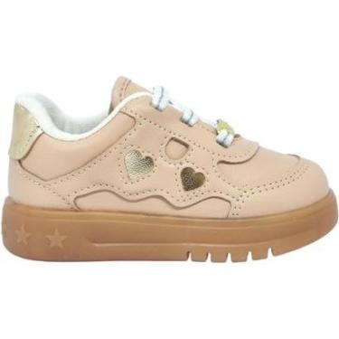 Imagem de Tênis Infantil Menina Luz Led Casual Retro Dia a Dia Passeio Escola Calce Fácil Molekinha 2742.205-Feminino