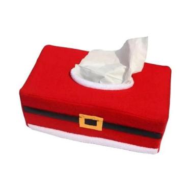 Imagem de Capa Criativa Para Caixa De Lenços De Papel Com Padrão Trevo De Natal,