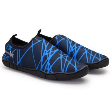 Imagem de Sapatilha Masculina Aquatica Nautica Neoprene Esportiva Solado Antiderrapante Hibrida Drenagem Agua-Masculino