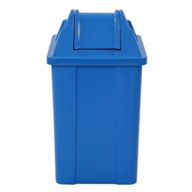 Imagem de Cesto Quadrado com Tampa vai-vem 100 l para Descarte de Resíduos em Ambientes Internos...