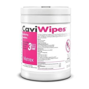 Imagem de Toalhetes desinfetantes Metrex CaviWipes 6x6,75 polegadas (160 mL)