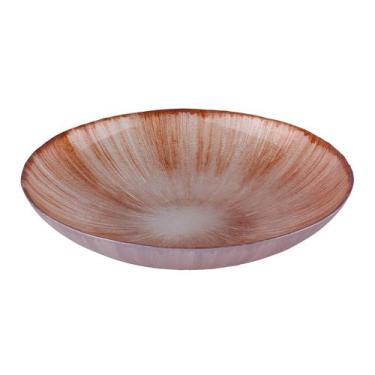 Imagem de Centro de mesa Pedra em vidro marrom 30x6cm -L Hermitage - L'Hermitage