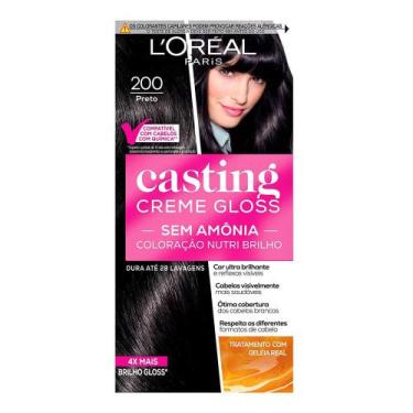 Imagem de Coloração Loreal Casting Creme Gloss 200 Preto Natural Sem Amônia para