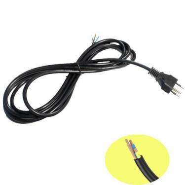 Imagem de Cabo Elétrico 3G 0.75mm² Com Conector 3 Pinos OPÇÕES DE COMPRIMENTO 0.