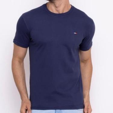 Imagem de Camisetas FMF Básicas Masculina Industrie em Algodão Premium Bordado França Marinho-Masculino