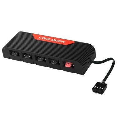 Imagem de Hub multi cooler fan f5pro controle pwm 4 pinos 5 portas - COOLMOON