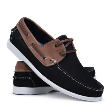 Imagem de Sapato Mocassim Dockside Masculino Estilo  606 - Jhon Boots, Preto, Ma