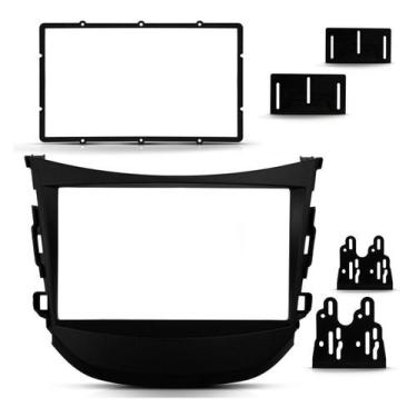 Imagem de Moldura Painel Hyundai Hb20 Hb20s 2 Din 2012 2013 2014 Preta - Fiamon