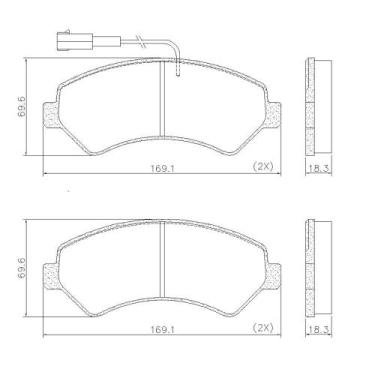 Imagem de Pastilha De Freio Dianteira FRAS-LE Jumper/Ducato PD/1397-A - FRAS-LE/
