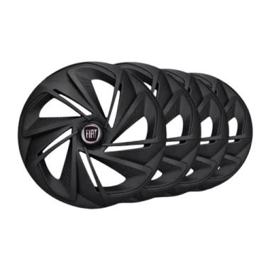 Imagem de Jogo Calota Nitro Aro 13 Preta Para Palio Uno Mille Siena Punto Fiorin