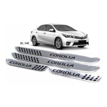 Imagem de Adesivo Corolla Soleira Cromada Resinada 2015 2016 2017 2018 - Resitan