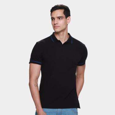 Imagem de Camisa Polo Forum XIV Casual Masculina, Preto, GG