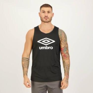 Imagem de Regata Umbro Essential Diamond Preta e Branca-Masculino