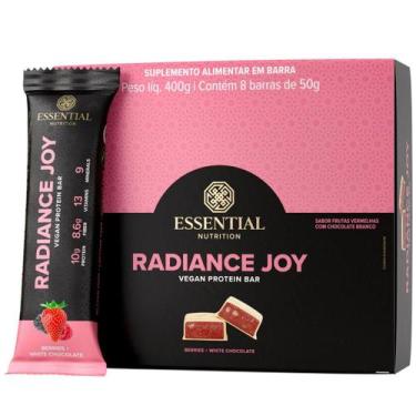 Imagem de Radiance Joy Barra Proteina Vegana 8 unid 50g 400g Essential - Essenti