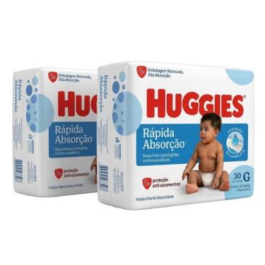 Imagem de Fralda Huggies Tam.G 30un Kit c/02 pacotes, G