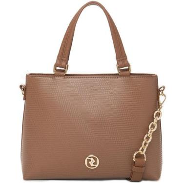 Imagem de Bolsa Feminina Rafitthy Tote Alça Transversal Com Corrente, Marrom