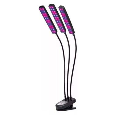 Imagem de Luminaria Lampada de Cultivo Plantas Interno com Temporizador Led Ultravioleta Grow Ind...