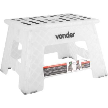 Imagem de Banqueta Plástica Dobrável, Transparente, Altura 220 mm, Vonder OstenV